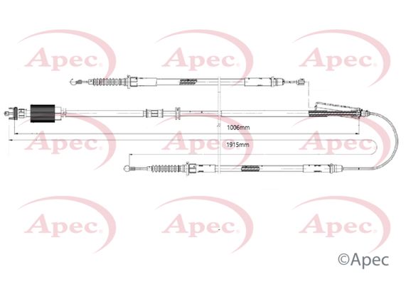 Apec CAB1184 Cable Pull, parking brake - 1