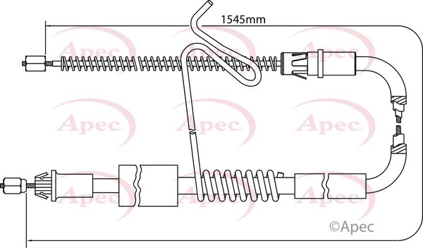 Apec CAB1185 Cable Pull, parking brake - 1