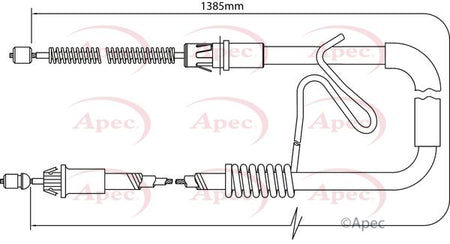 Apec CAB1186 Cable Pull, parking brake - 1