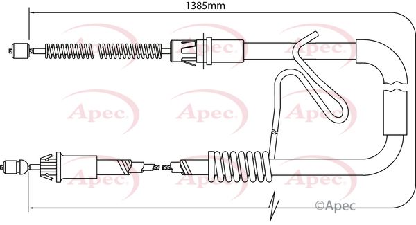 Apec CAB1186 Cable Pull, parking brake - 1
