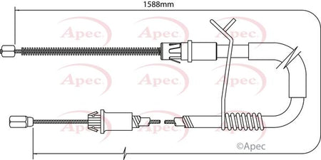 Apec CAB1187 Cable Pull, parking brake - 1