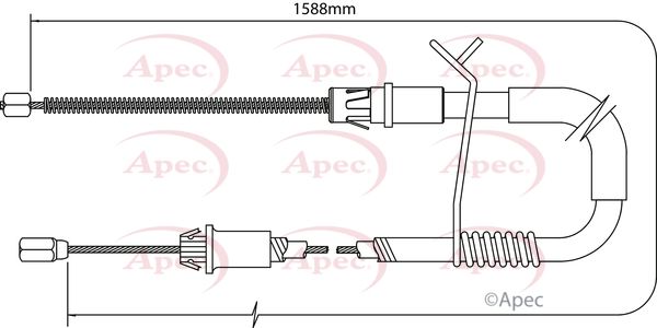 Apec CAB1187 Cable Pull, parking brake - 1