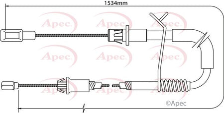 Apec CAB1189 Cable Pull, parking brake - 1