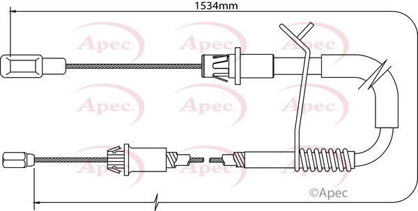 Apec CAB1189 Cable Pull, parking brake - 1