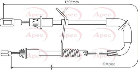 Apec CAB1190 Cable Pull, parking brake - 1