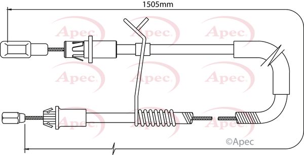 Apec CAB1190 Cable Pull, parking brake - 1