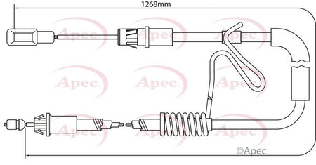 Apec CAB1191 Cable Pull, parking brake - 1