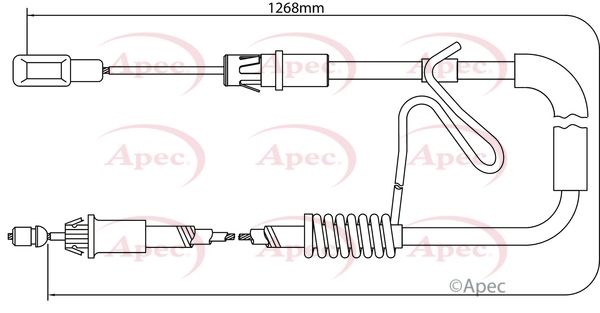 Apec CAB1191 Cable Pull, parking brake - 1