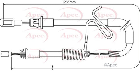 Apec CAB1192 Cable Pull, parking brake - 1