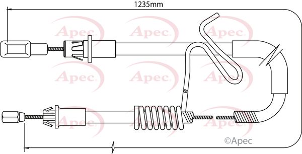 Apec CAB1192 Cable Pull, parking brake - 1
