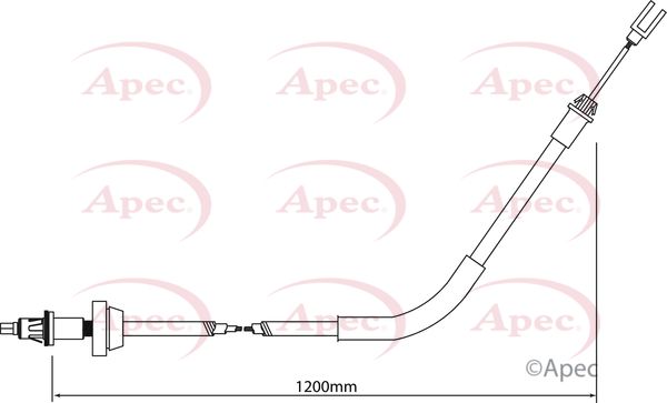 Apec CAB1193 Cable Pull, parking brake - 1