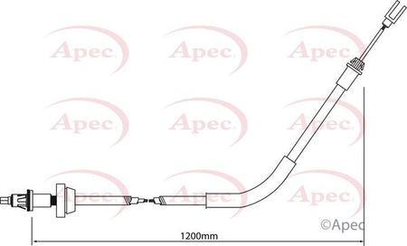 Apec CAB1193 Cable Pull, parking brake - 1