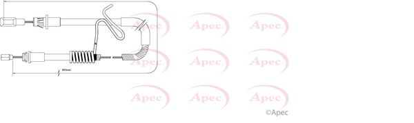 Apec CAB1195 Cable Pull, parking brake - 1