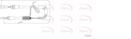 Apec CAB1195 Cable Pull, parking brake - 1