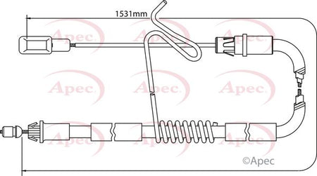 Apec CAB1196 Cable Pull, parking brake - 1
