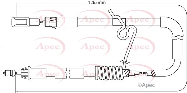Apec CAB1197 Cable Pull, parking brake - 1