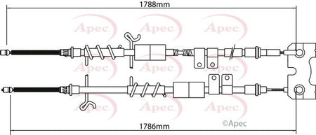 Apec CAB1200 Cable Pull, parking brake - 1