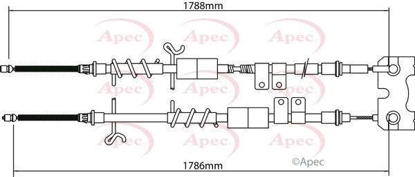 Apec CAB1200 Cable Pull, parking brake - 1