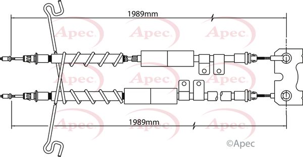 Apec CAB1203 Cable Pull, parking brake - 1