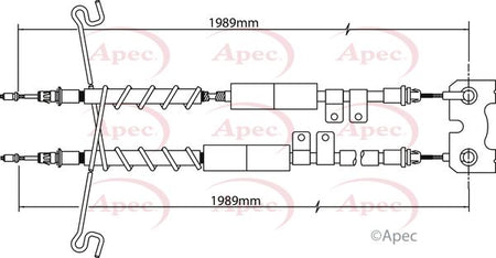 Apec CAB1203 Cable Pull, parking brake - 1