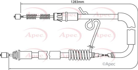 Apec CAB1204 Cable Pull, parking brake - 1
