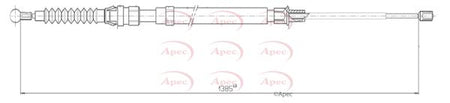 Apec CAB1206 Cable Pull, parking brake - 1
