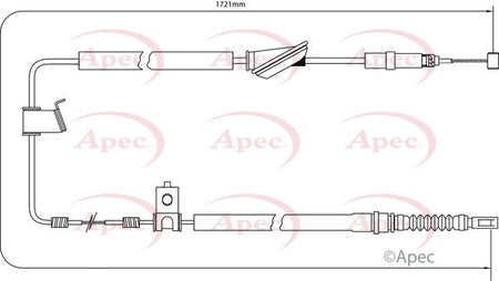 Apec CAB1207 Cable Pull, parking brake - 1