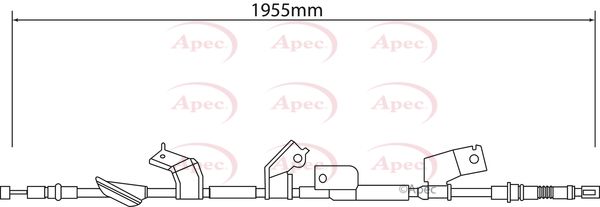 Apec CAB1211 Cable Pull, parking brake - 1