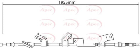 Apec CAB1211 Cable Pull, parking brake - 1