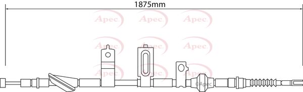 Apec CAB1213 Cable Pull, parking brake - 1