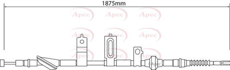Apec CAB1213 Cable Pull, parking brake - 1