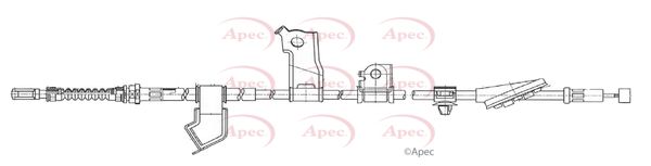 Apec CAB1214 Cable Pull, parking brake - 1