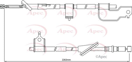 Apec CAB1215 Cable Pull, parking brake - 1