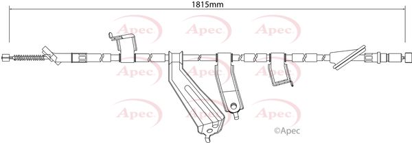 Apec CAB1218 Cable Pull, parking brake - 1