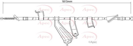 Apec CAB1218 Cable Pull, parking brake - 1