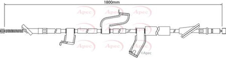 Apec CAB1219 Cable Pull, parking brake - 1