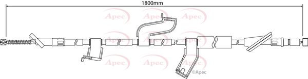 Apec CAB1219 Cable Pull, parking brake - 1
