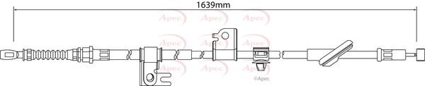 Apec CAB1220 Cable Pull, parking brake - 1