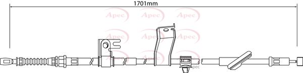 Apec CAB1221 Cable Pull, parking brake - 1