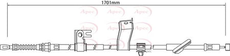 Apec CAB1221 Cable Pull, parking brake - 1