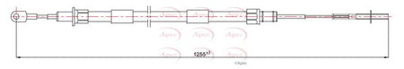 Apec CAB1222 Cable Pull, parking brake - 1