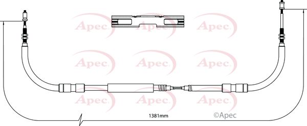 Apec CAB1223 Cable Pull, parking brake - 1