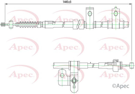 Apec CAB1225 Cable Pull, parking brake - 1