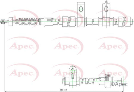 Apec CAB1226 Cable Pull, parking brake - 1