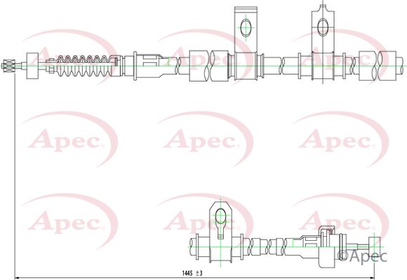 Apec CAB1226 Cable Pull, parking brake - 1