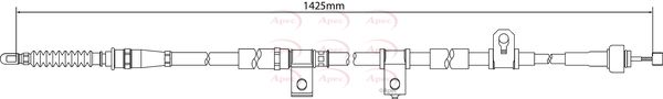 Apec CAB1228 Cable Pull, parking brake - 1