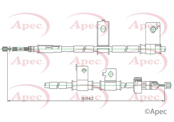 Apec CAB1229 Cable Pull, parking brake - 1
