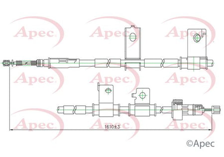 Apec CAB1229 Cable Pull, parking brake - 1