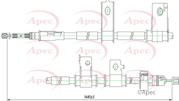 Apec CAB1230 Cable Pull, parking brake - 1