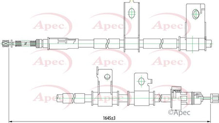 Apec CAB1230 Cable Pull, parking brake - 1